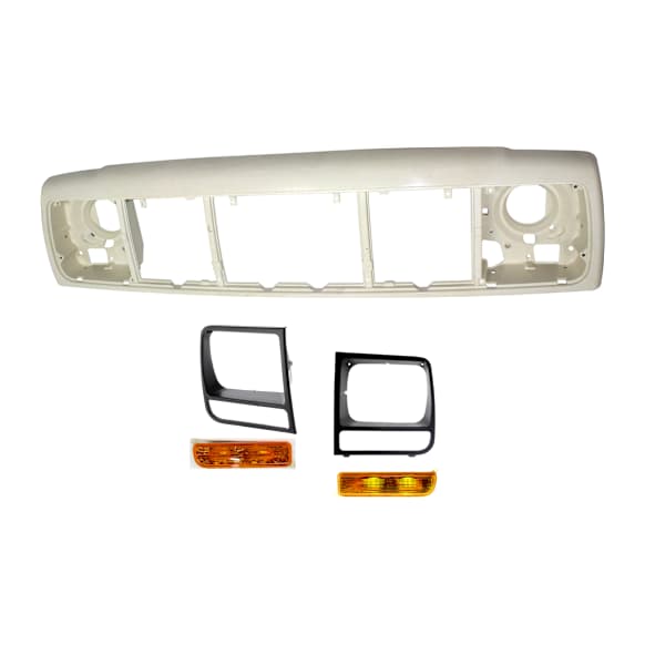 2000 Jeep Cherokee Classic - 5-Piece Kit Header Panel,  Includes (1) Header Panel, (2) Headlight Door, and (2) Turn Signal Light