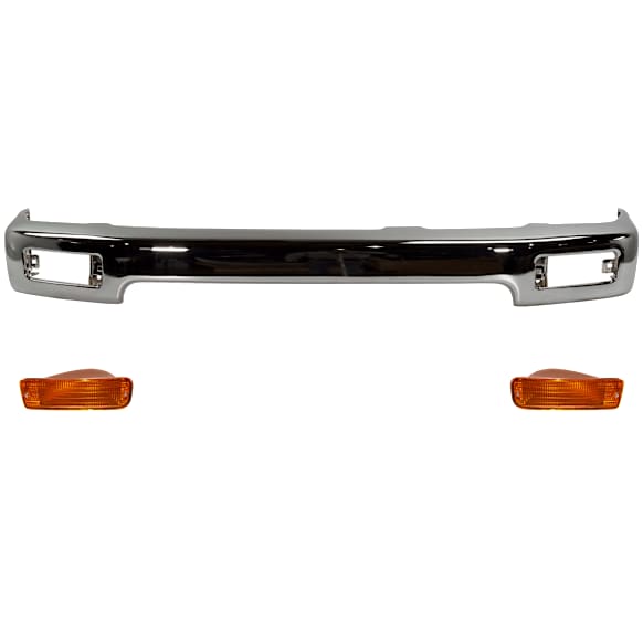 3-Piece Kit, Front Bumper, Sport Utility, Chrome, Includes (1) Bumper and (2) Turn Signal Light