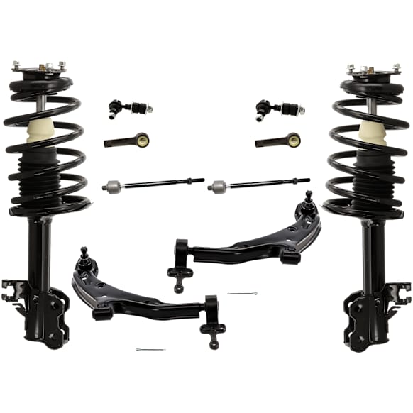 10-Piece Kit Fully Loaded Strut, Includes (2) Control Arm, (4) Tie Rod End, (2) Sway Bar Link and (2) Shock Absorber and Strut Assembly