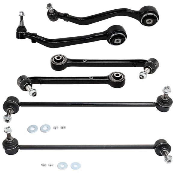 6-Piece Kit Control Arm Includes (4) Control Arm and (2) Sway Bar Link