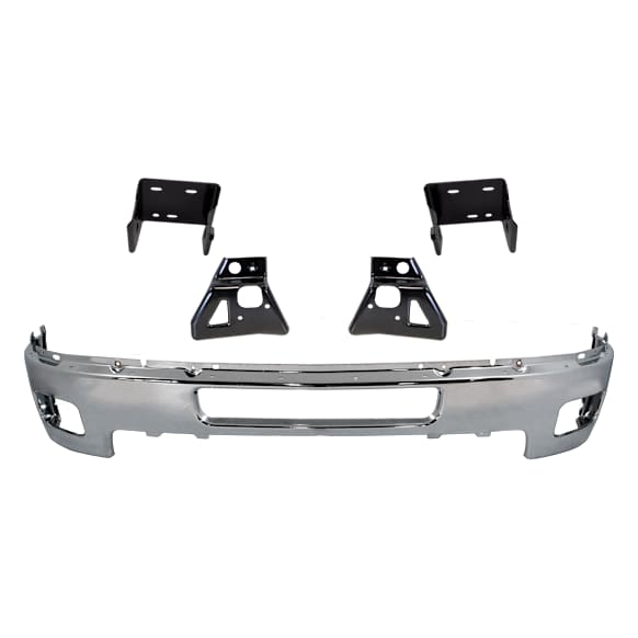 5-Piece Kit, Front Bumper, Chrome, Includes (1) Bumper and (4) Bumper Bracket