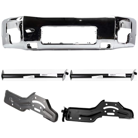 2005 Nissan Armada - 5-Piece Kit Front Bumper, Chrome, Sport Utility, Includes (1) Bumper and (4) Bumper Bracket
