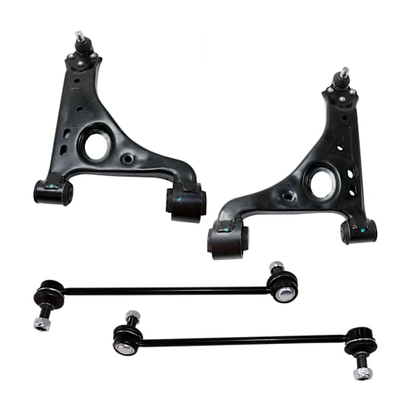 4-Piece Kit Control Arm Includes (2) Control Arm and (2) Sway Bar Link