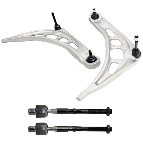 1999 BMW 328i - 4-Piece Kit Control Arm, RWD, MFR BodyCodeName: E46,  Includes (2) Control Arm and (2) Tie Rod End