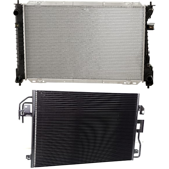 2-Piece Kit Radiator, 2.3L, 4Cyl, Includes (1) Radiator and (1) A/C Condenser