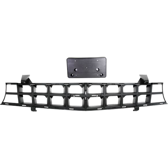 2-Piece Kit Grille Textured Black, Includes (1) Grille Assembly and (1) License Plate Bracket