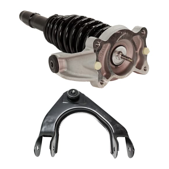 2-Piece Kit Front, Driver Side Fully Loaded Strut, Includes (1) Control Arm and (1) Shock Absorber and Strut Assembly