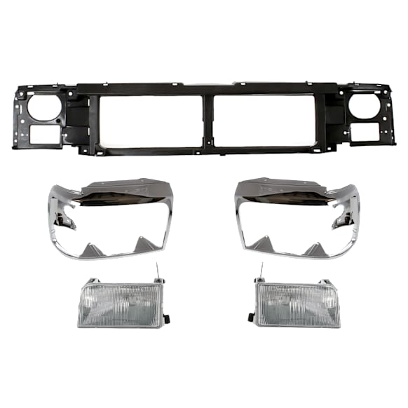 5-Piece Kit Header Panel, Includes (1) Header Panel, (2) Headlight Door and (2) Headlight