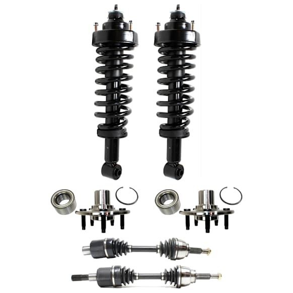 2005 Mercury Mountaineer - 6-Piece Kit Front and Rear Suspension Kit,  Includes (2) Axle Assembly, (2) Loaded Strut, and (2) Wheel Hub Repair Kit