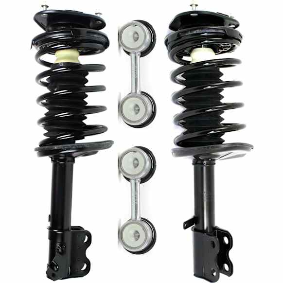 4-Piece Kit Front, Driver and Passenger Side Suspension Kit, Includes (2) Sway Bar Link and (2) Shock Absorber and Strut Assembly