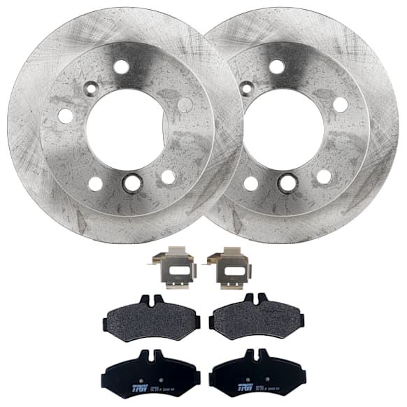 KIT-072924-1508 2-Wheel Set Rear Brake Disc and Pad Kit, Plain Surface 5 Lugs 272.03 mm Semi-metallic, Includes (1) Brake Pad Set and (2) Brake Disc