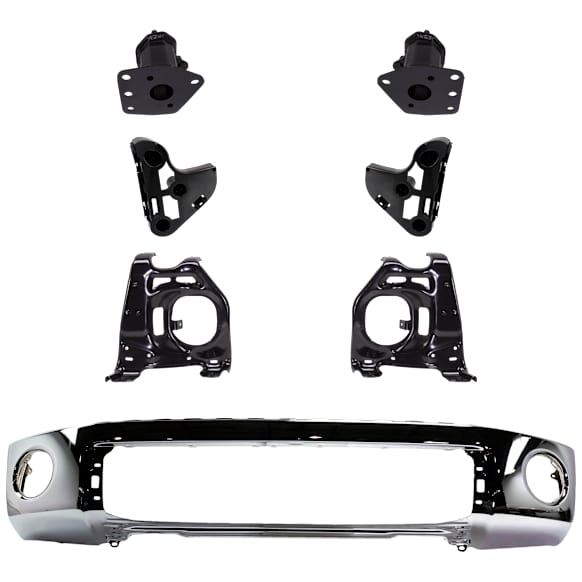 7-Piece Kit, Bumper, Chrome, Includes (1) Bumper and (6) Bumper Bracket
