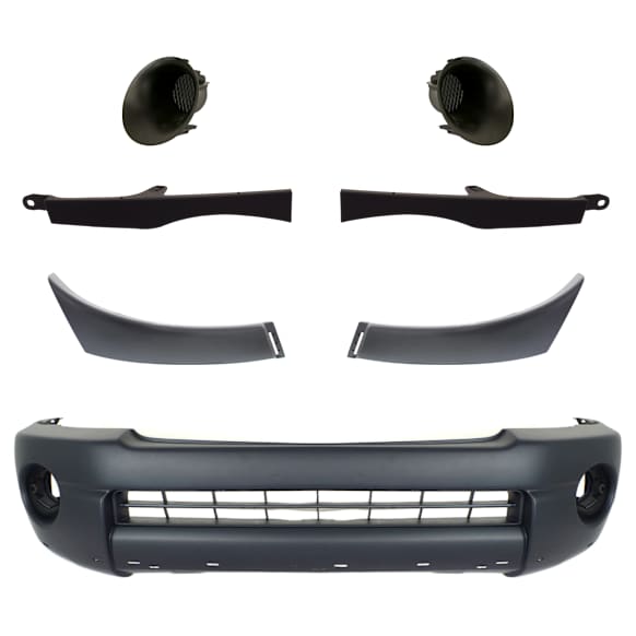 2005-2011 Toyota Tacoma - 7-Piece Kit, Textured Bumper Cover, Includes (1) Bumper Cover, (2) Bumper End, (2) Fog Light Cover, and (2) Headlight Filler
