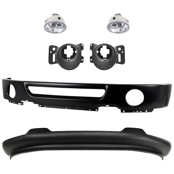 6-Piece Kit, Bumper, Paint to Match, Includes (1) Bumper, (2) Fog Light, (2) Fog Light Bracket, and (1) Valance