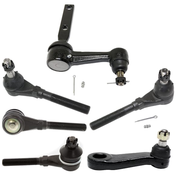 6-Piece Kit Idler Arm, Includes (1) Idler Arm, (1) Pitman Arm, and (4) Tie Rod End