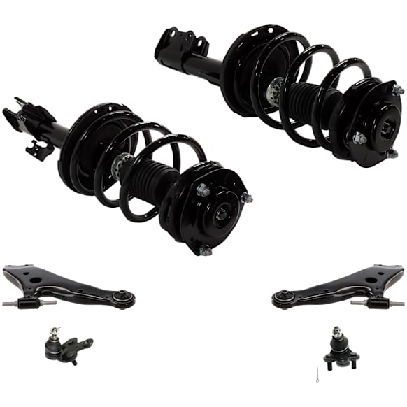 6-Piece Kit Fully Loaded Strut, Includes (2) Control Arm, (2) Ball Joint and (2) Shock Absorber and Strut Assembly