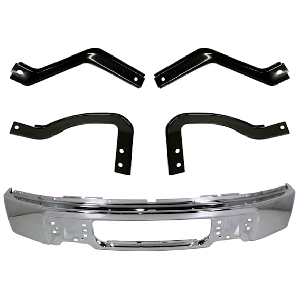 5-Piece Kit, Bumper, Chrome, Includes (1) Bumper and (4) Bumper Bracket