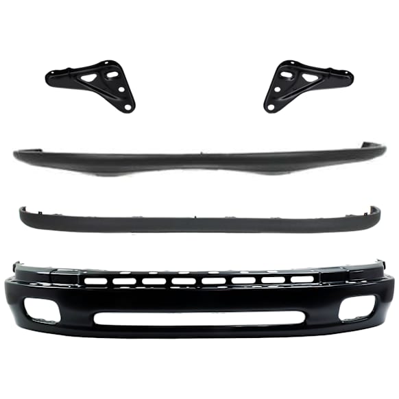 2003 Toyota Tundra - 5-Piece Kit Front, Lower Bumper, Painted Black,  Includes (1) Bumper, (2) Bumper Bracket, (1) Bumper Cover, and (1) Valance