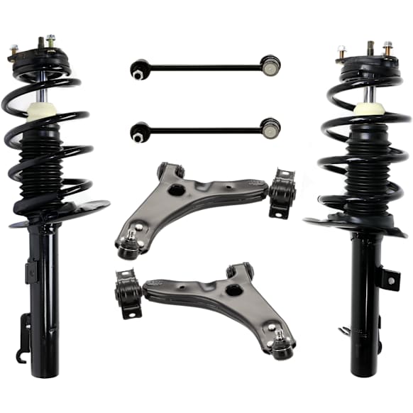 6-Piece Kit Fully Loaded Strut, Includes (2) Control Arm, (2) Loaded Strut, and (2) Sway Bar Link