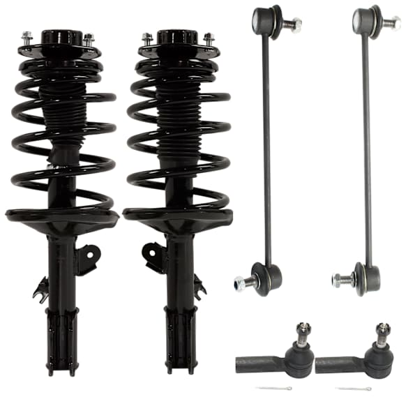 6-Piece Kit Fully Loaded Strut, Includes (2) Sway Bar Link, (2) Tie Rod End and (2) Shock Absorber and Strut Assembly