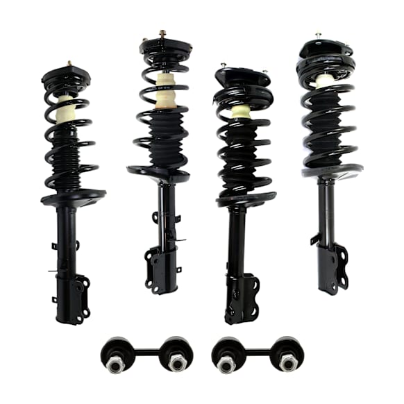 6-Piece Kit Front Suspension Kit, Includes (4) Loaded Strut and (2) Sway Bar Link