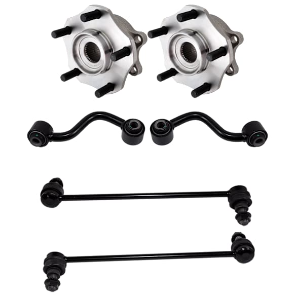 2-Wheel Set Wheel Hub, 5 Lugs, With Bearing, Includes (4) Sway Bar Link and (2) Wheel Hub