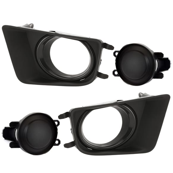 4-Piece Kit Fog Light Cover, Black, Includes (2) Fog Light Cover and (2) Fog Light Trim