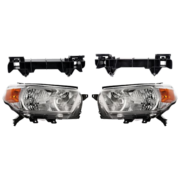 4-Piece Kit Halogen Headlight, Without bulb(s), For Models Without Trail Package, OE Replacement, Includes (2) Headlight and (2) Headlight Bracket