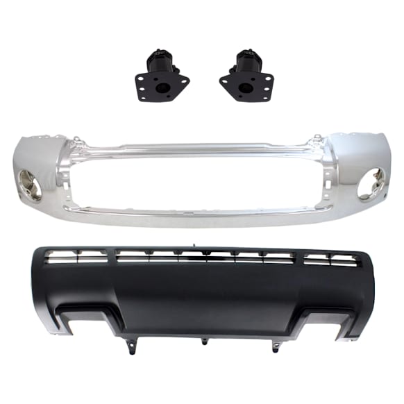 4-Piece Kit, Bumper, Chrome, Includes (1) Bumper, (2) Bumper Bracket, and (1) Valance
