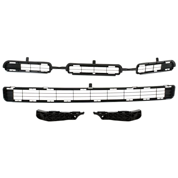 4-Piece Kit Bumper Grille, Textured Black, Includes (2) Bumper Grille and (2) Bumper Retainer