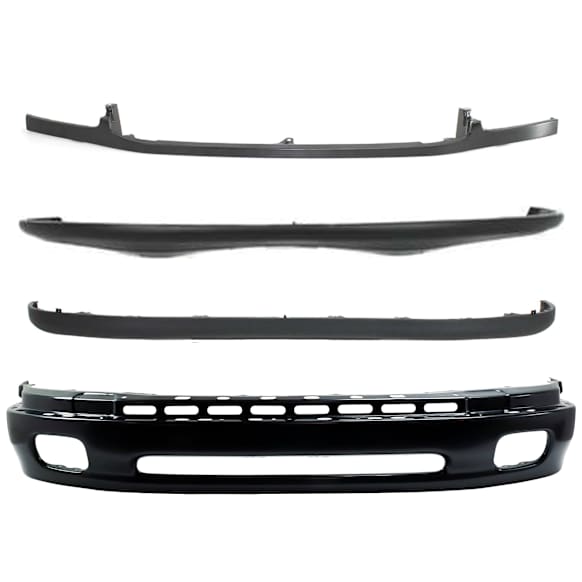 2006 Toyota Tundra - 4-Piece Kit Front, Lower Bumper, 4-Door,  (Access Cab), Painted Black, Extended Cab Pickup,  Includes (1) Bumper, (1) Bumper Cover, (1) Bumper Trim, and (1) Valance