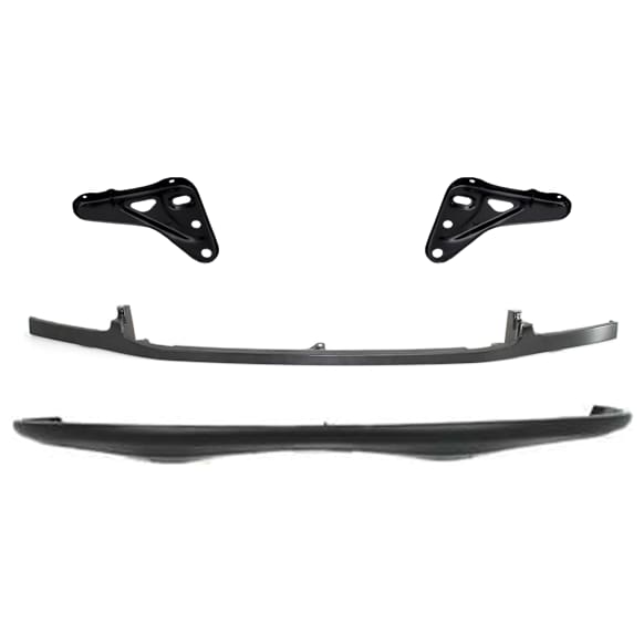 4-Piece Kit Front, Upper Textured Bumper Cover, Includes (2) Bumper Bracket, (1) Bumper Cover, and (1) Bumper Trim