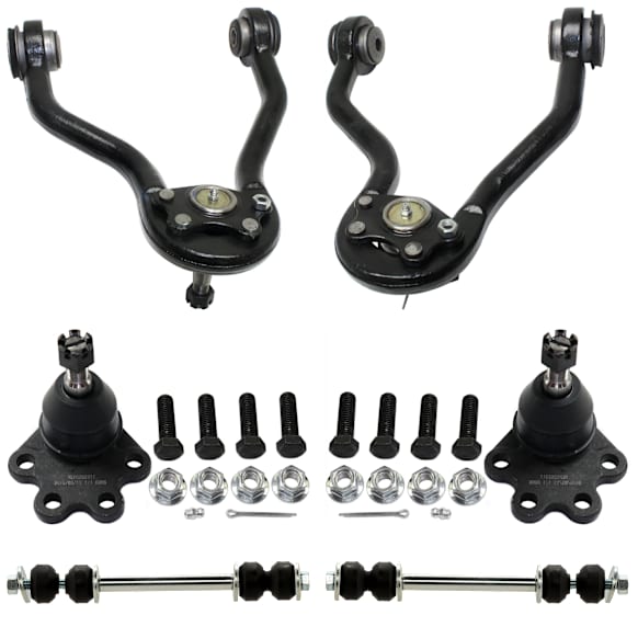 6-Piece Kit Front Suspension Kit, Includes (2) Ball Joint, (2) Control Arm, and (2) Sway Bar Link