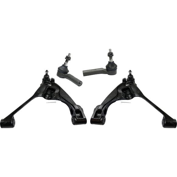 4-Piece Kit Control Arm Includes (2) Control Arm and (2) Tie Rod End