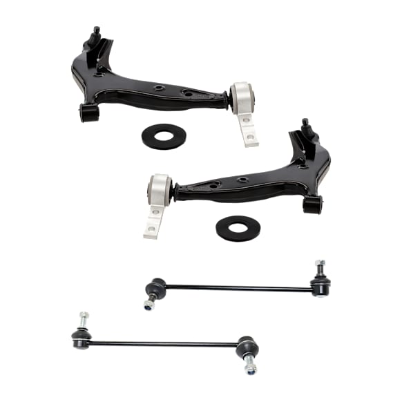 4-Piece Kit Control Arm Includes (2) Control Arm and (2) Sway Bar Link