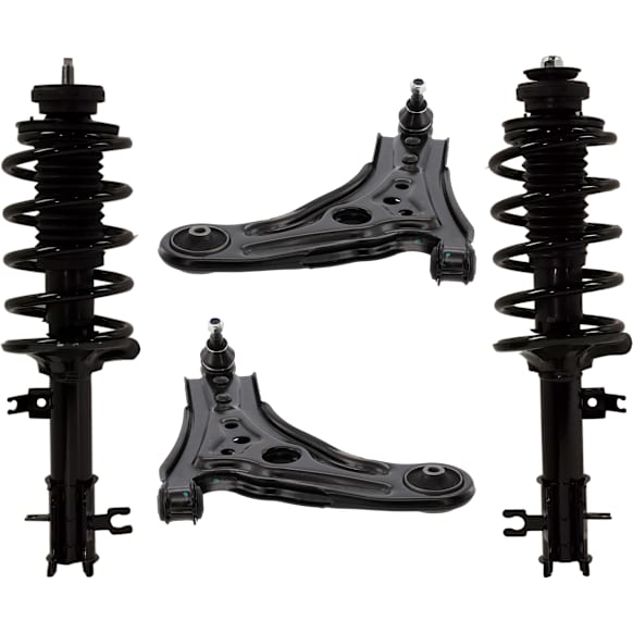 4-Piece Kit Fully Loaded Strut, Includes (2) Control Arm and (2) Shock Absorber and Strut Assembly