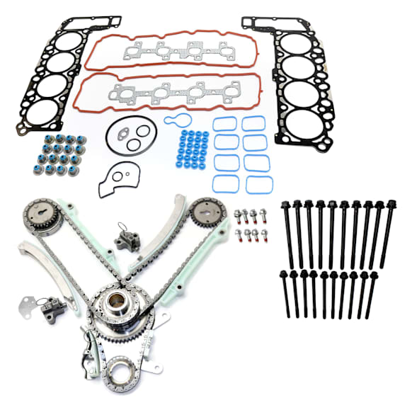 3-Piece Kit Timing Chain Kit, 4.7L, 8Cyl Includes (1) Cylinder Head Bolt, (1) Cylinder Head Gasket, and (1) Timing Chain Kit