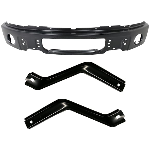 3-Piece Kit, Bumper, Powdercoated Black, Includes (1) Bumper and (2) Bumper Bracket