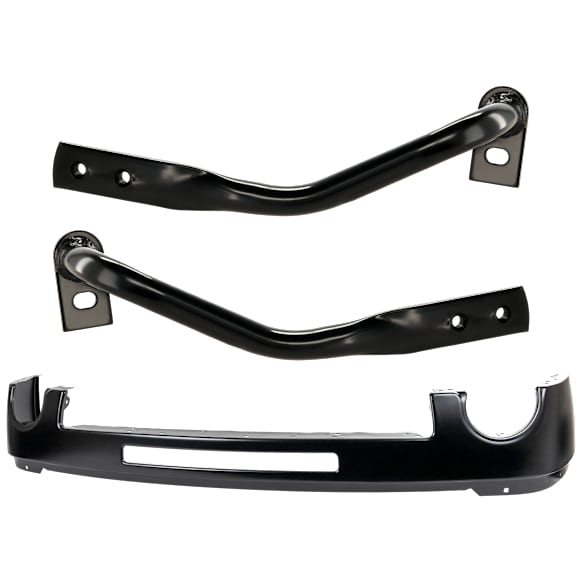 3-Piece Kit, Bumper, Powdercoated Black, Includes (1) Bumper and (2) Bumper Bracket