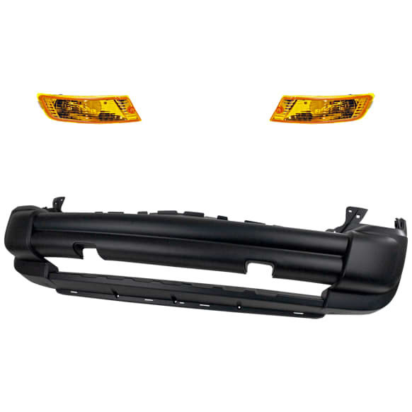 2005-2007 Jeep Liberty - 3-Piece Kit, Textured Bumper Cover, Sport Utility, Includes (1) Bumper Cover and (2) Turn Signal Light