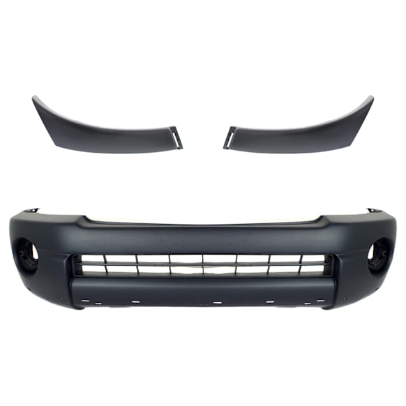 2006 Toyota Tacoma - 3-Piece Kit Front Textured Bumper Cover, Includes (1) Bumper Cover and (2) Bumper End