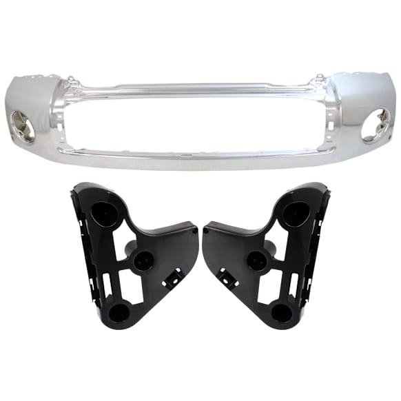 3-Piece Kit, Bumper, Chrome, Includes (1) Bumper and (2) Bumper Bracket