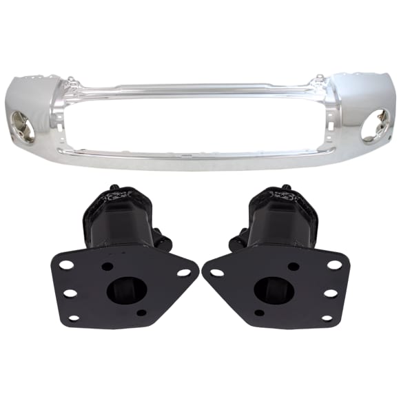 3-Piece Kit, Bumper, Chrome, Includes (1) Bumper and (2) Bumper Bracket