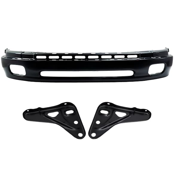 2001 Toyota Tundra - 3-Piece Kit Front, Lower Bumper, Painted Black, Includes (1) Bumper and (2) Bumper Bracket