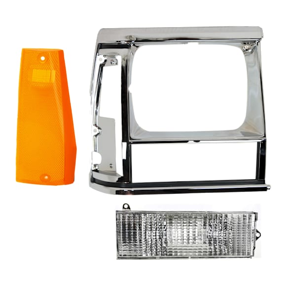 3-Piece Kit Headlight Door, Includes (1) Headlight Door, (1) Side Marker, and (1) Turn Signal Light
