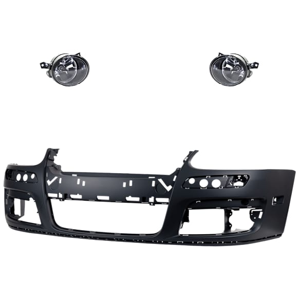 3-Piece Kit Primed Bumper Cover, Includes (1) Bumper Cover and (2) Fog Light