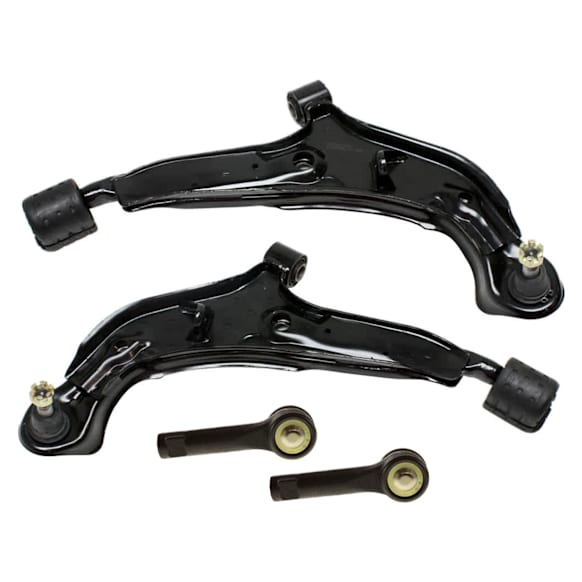 4-Piece Kit Control Arm Includes (2) Control Arm and (2) Tie Rod End