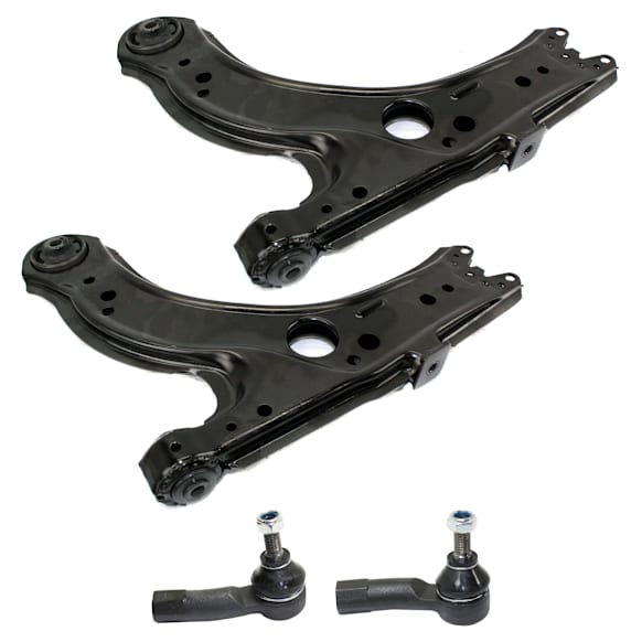 4-Piece Kit Control Arm Includes (2) Control Arm and (2) Tie Rod End