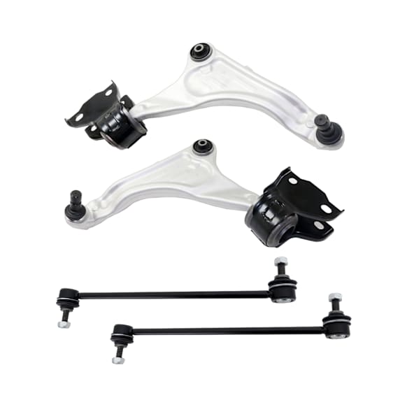 4-Piece Kit Control Arm Includes (2) Control Arm and (2) Sway Bar Link