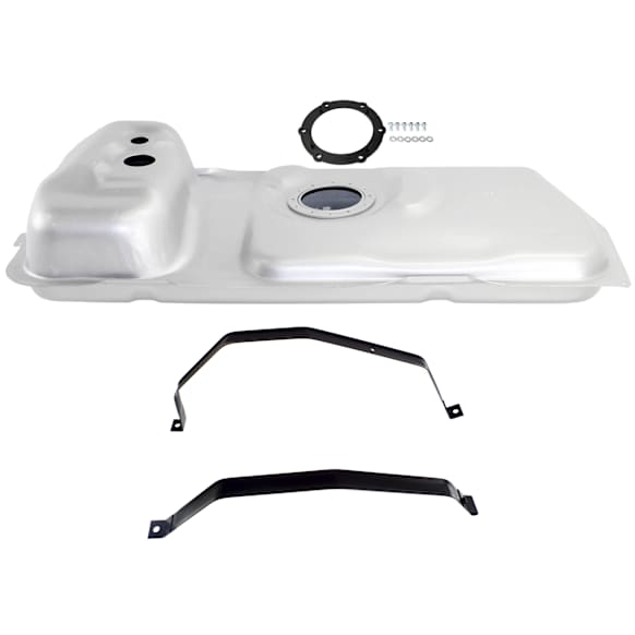 2002 Ford Mustang - 2-Piece Kit Galvanized Steel Fuel Tank, 42-1/2 x 19-3/4 x 11-3/4, Lock Ring Kit Included, 15.7 gallons / 59 liters, Includes (1) Fuel Tank and (1) Fuel Tank Strap